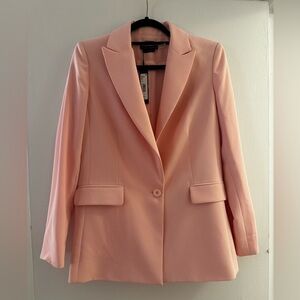 Alice + Olivia 'Justine' Notched Collar Classic Blazer, Petal Pink